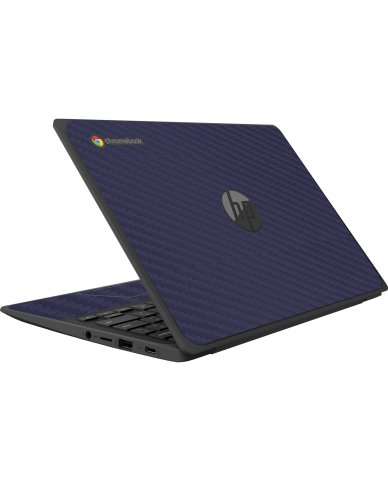 HP Chromebook 11 G8 G9 EE BLUE CARBON FIBER Laptop Skin
