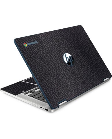 HP Chromebook X360 14A CA0790WM BLACK LEATHER Laptop Skin