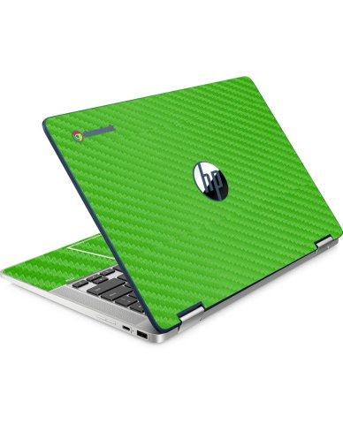 HP Chromebook X360 14A CA0790WM GREEN CARBON FIBER Laptop Skin