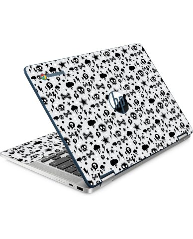 HP Chromebook X360 14A CA0790WM PUNK ROCK PATTERN Laptop Skin