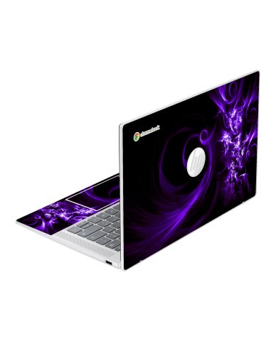 HP Chromebook 14A NF0131WM PURPLE SPIRAL Laptop Skin