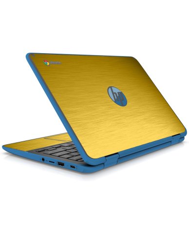HP Chromebook X360 11 G2 EE MTS GOLD Laptop Skin