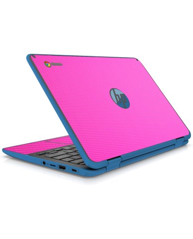 HP Chromebook X360 11 G2 EE PINK CARBON FIBER Laptop Skin