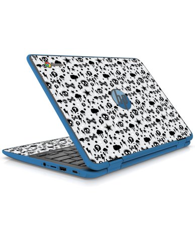 HP Chromebook X360 11 G2 EE PUNK ROCK PATTERN Laptop Skin