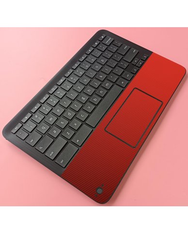 HP Chromebook X360 11 MK G3 EE RED CARBON FIBER Laptop Skin