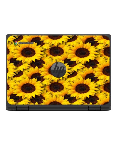 HP Chromebook X360 11 MK G3 EE SUNFLOWERS Laptop Skin
