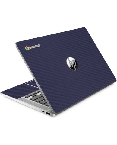 HP Chromebook 14A NA0131WM BLUE CARBON FIBER Laptop Skin