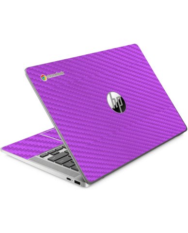 HP Chromebook 14A NE0013DX PURPLE CARBON FIBER Laptop Skin