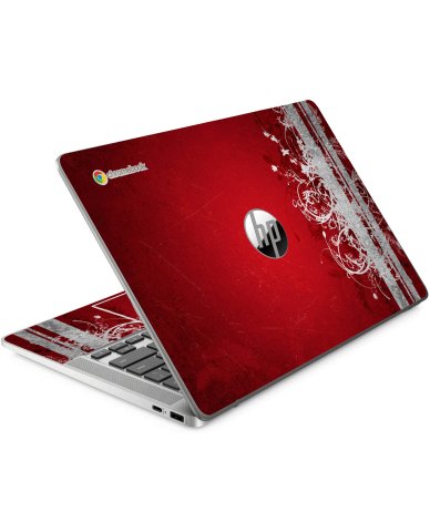 HP Chromebook 14A NA0131WM RED GRUNGE Laptop Skin