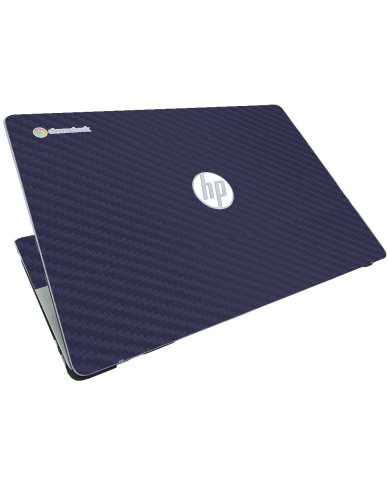 HP Chromebook 15A NA0058WM BLUE CARBON FIBER Laptop Skin