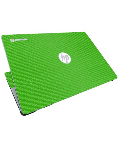 HP Chromebook 15A NA0058WM GREEN CARBON FIBER Laptop Skin