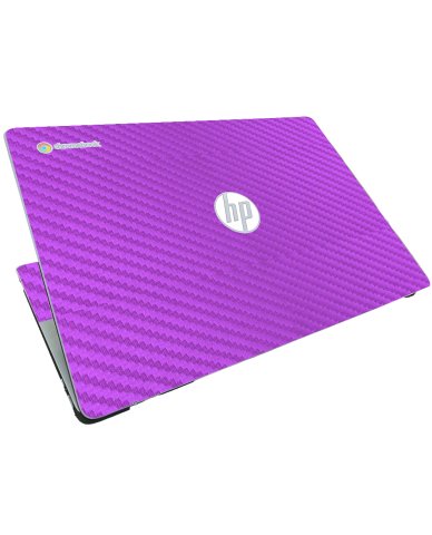 HP Chromebook 15A NA0058WM PURPLE CARBON FIBER Laptop Skin