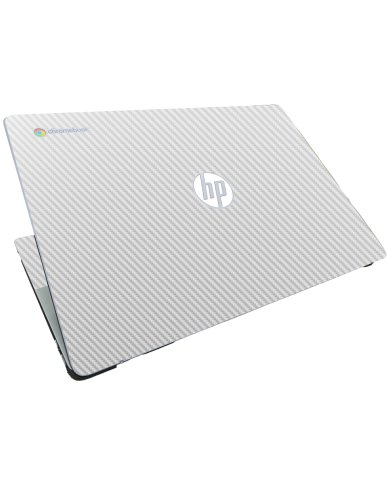 HP Chromebook 15A NA0058WM WHITE CARBON FIBER Laptop Skin