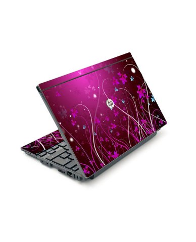 HP Mini 5103 PINK BLUE FLOWERS Laptop Skin