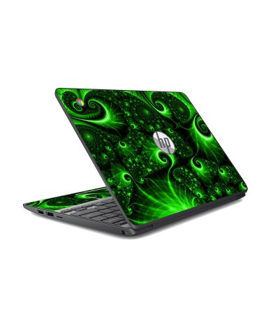 HP Chromebook 11 G5 EE GREEN SWIRLS Laptop Skin