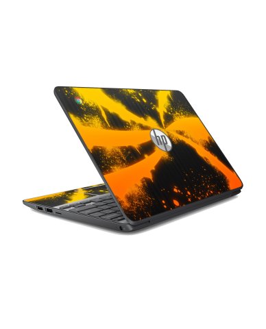 HP Chromebook 14 G1 SMB ORANGE TWIST Laptop Skin