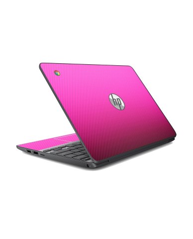 HP Chromebook 14 G4 PINK CARBON FIBER Laptop Skin