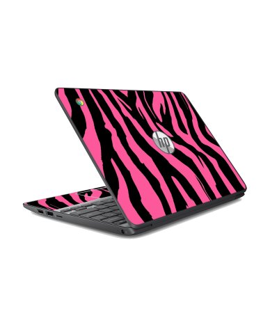 HP Chromebook 11 G5 EE PINK ZEBRA Laptop Skin