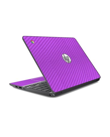 HP Chromebook 14 G1 PURPLE CARBON FIBER Laptop Skin