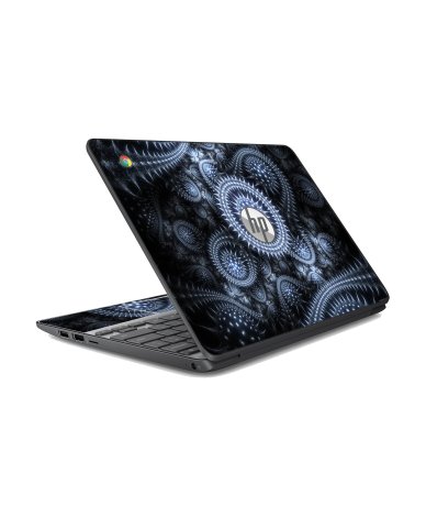 HP Chromebook 11 G2 SILVER ABSTRACT Laptop Skin