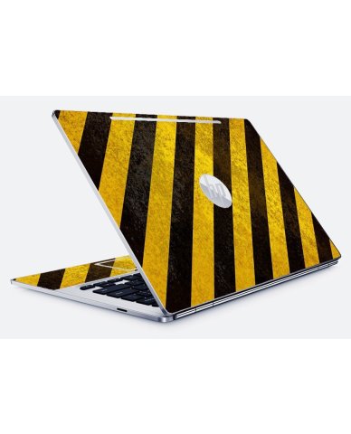 HP Chromebook 13 G1 CAUTION STRIPES Laptop Skin