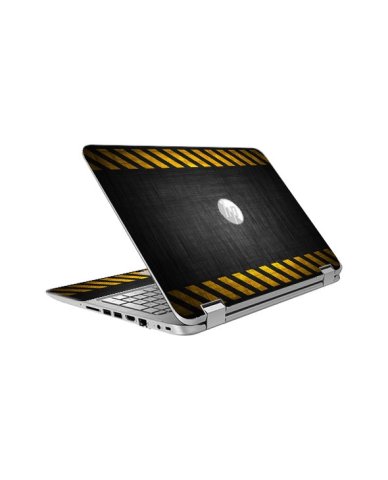 Envy 15 U011DX BLACK CAUTION STRIPES Laptop Skin