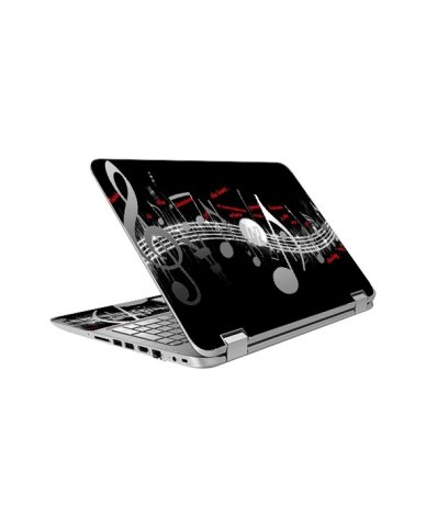 HP Pavilion X360 310 G1 MUSIC NOTES Laptop Skin