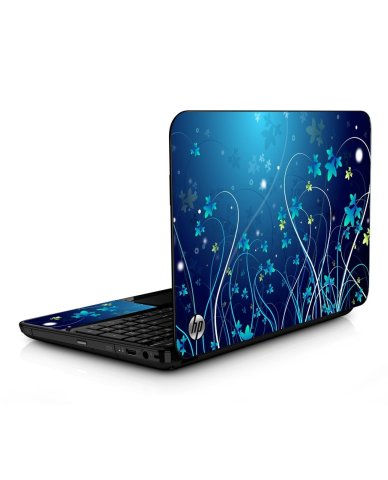 HP Mini 1104 BLUE FLOWERS Laptop Skin
