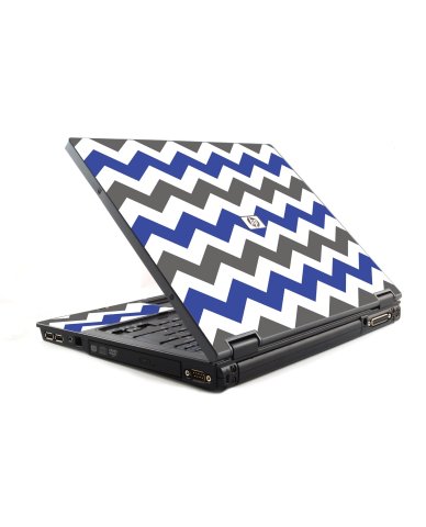 HP Compaq NC6400 GREY BLUE CHEVRON Laptop Skin