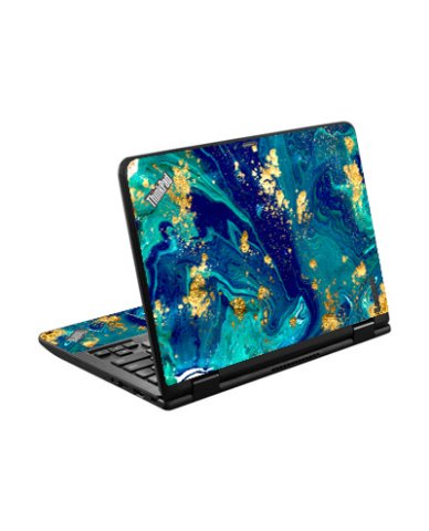 IBM/Lenovo ThinkPad Yoga 11E G5 BLUE AND GOLD MARBLE  Laptop Skin
