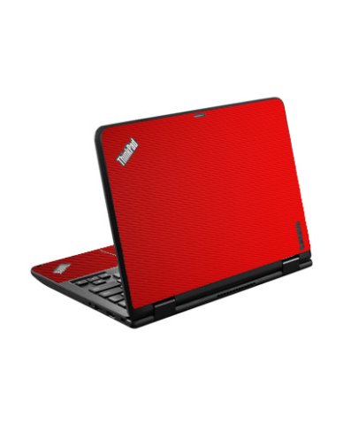 IBM/Lenovo Chromebook Yoga 11E G3 RED CARBON FIBER Laptop Skin