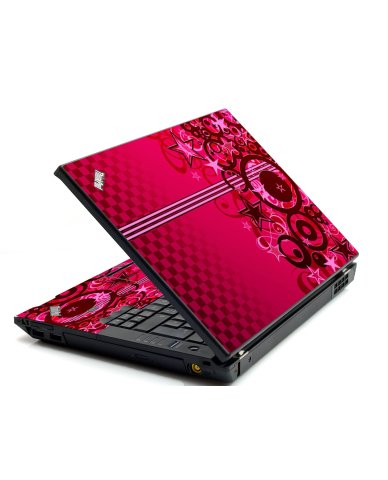 Pink Grunge Stars IBM L412 Laptop Skin