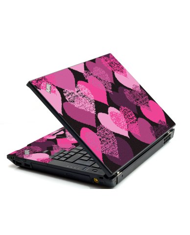 Pink Mosaic Hearts IBM L412 Laptop Skin