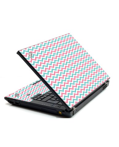 Pink Teal Chevron Waves IBM L412 Laptop Skin