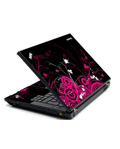 Lenovo Edge 15 BLACK AND PINK BUTTERFLY Laptop Skin