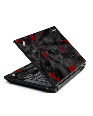 Black Skull Red IBM Sl400 Laptop Skin