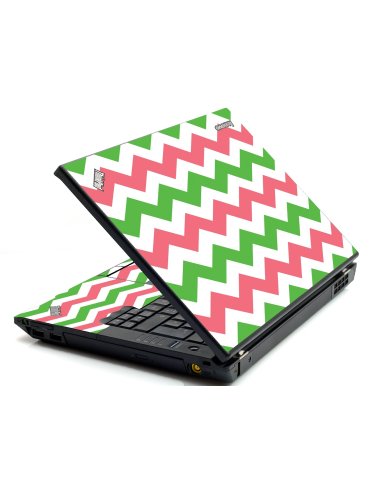 Lenovo Edge 15 GREEN PINK CHEVRON Laptop Skin