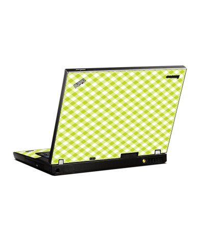 Green Checkered IBM T400 Laptop Skin