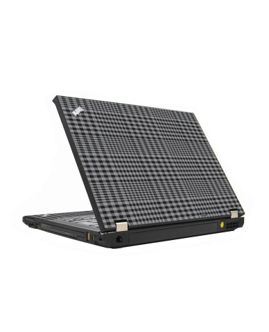 Darkest Grey Plaid IBM T410 Laptop Skin