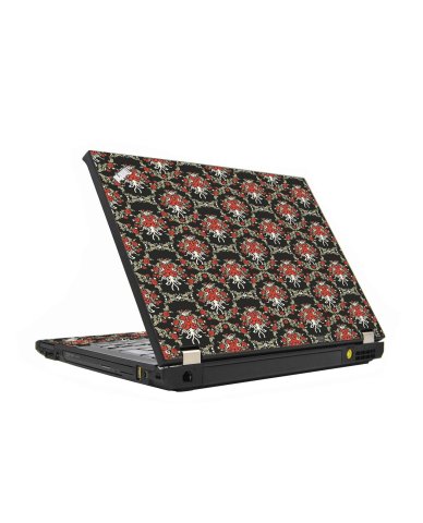 Flower Black Versailles IBM T410 Laptop Skin