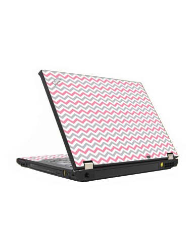 Pink Grey Chevron Waves IBM T410 
Laptop Skin