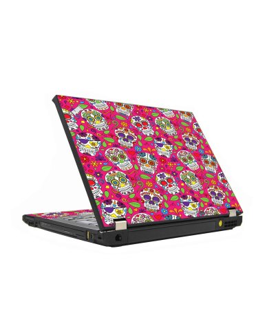Pink Sugar Skulls IBM T410 Laptop Skin
