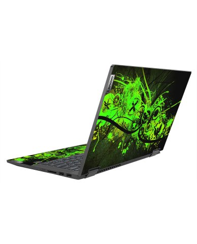 IdeaPad Flex 5 14ITL05 GRAFFITI GREEN Laptop Skin