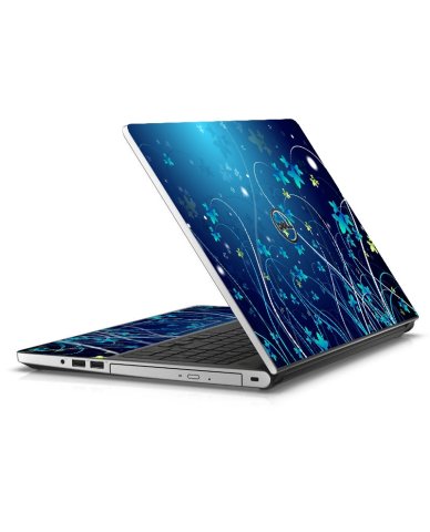 Dell Inspiron 14 5458 BLUE FLOWERS Laptop Skin