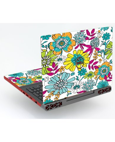 Dell Inspiron 15 7567  HAND DRAWN FLOWERS Laptop Skin