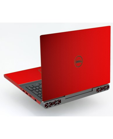 Dell Inspiron 15 7568  RED CARBON FIBER Laptop Skin