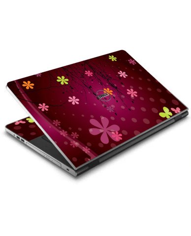 Dell Inspiron 17 5000 Series  RETRO PINK FLOWERS Laptop Skin