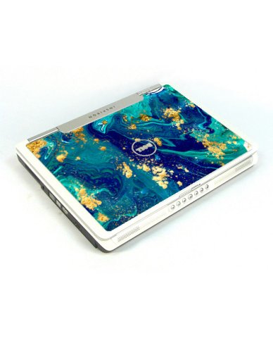 Dell Inspiron 6000  BLUE AND GOLD MARBLE Laptop Skin