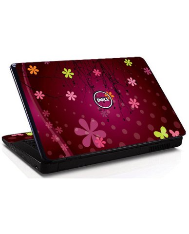 Dell Inspiron 15 1545  RETRO PINK FLOWERS Laptop Skin