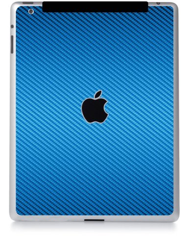 Apple iPad 3 A1430 (Wifi, Cell) BLUE CARBON FIBER Laptop Skin